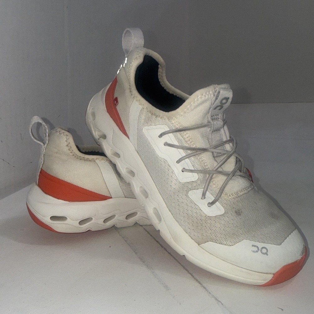 On Cloud Leap Athletic Play Active Sneakers Ivory Flame Kids Unisex Size USK 1.5